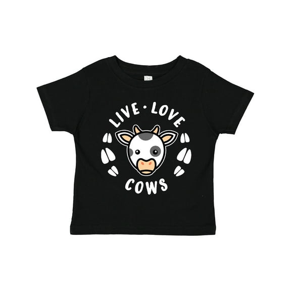 Inktastic Live Love Cows Boys or Girls Toddler T-Shirt