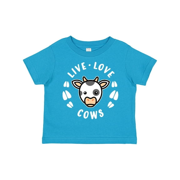 Inktastic Live Love Cows Boys or Girls Toddler T-Shirt