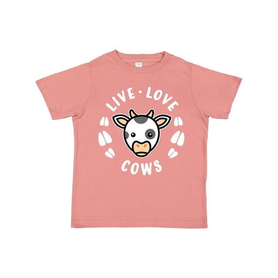 Inktastic Live Love Cows Boys or Girls Toddler T-Shirt