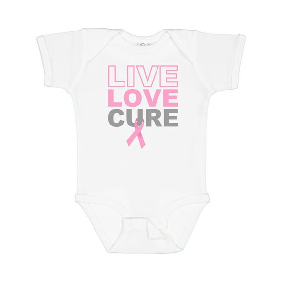 Inktastic Live Love Cure Breast Cancer Boys or Girls Baby Bodysuit