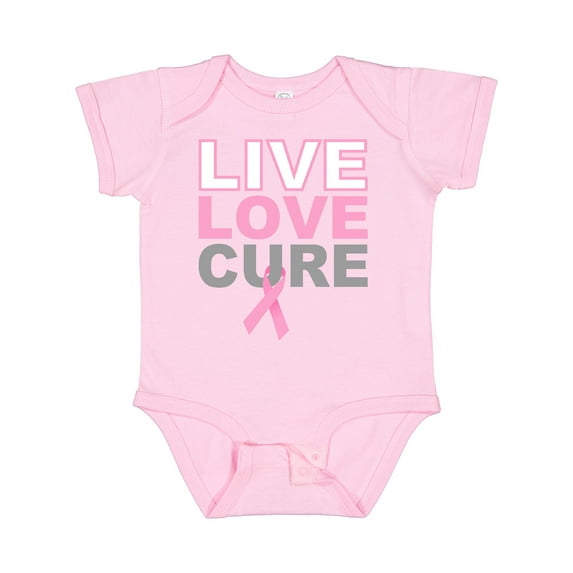 Inktastic Live Love Cure Breast Cancer Boys or Girls Baby Bodysuit