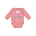 thumbnail image 1 of Inktastic Live Love Cure Breast Cancer Boys or Girls Long Sleeve Baby Bodysuit, 1 of 5