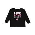 thumbnail image 1 of Inktastic Live Love Cure Breast Cancer Boys or Girls Long Sleeve Toddler T-Shirt, 1 of 5