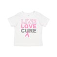 thumbnail image 1 of Inktastic Live Love Cure Breast Cancer Boys or Girls Toddler T-Shirt, 1 of 5