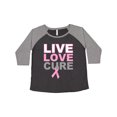 thumbnail image 1 of Inktastic Live Love Cure Breast Cancer Women's Plus Size T-Shirt, 1 of 5