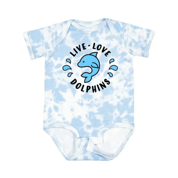 Inktastic Live Love Dolphins Boys or Girls Baby Bodysuit