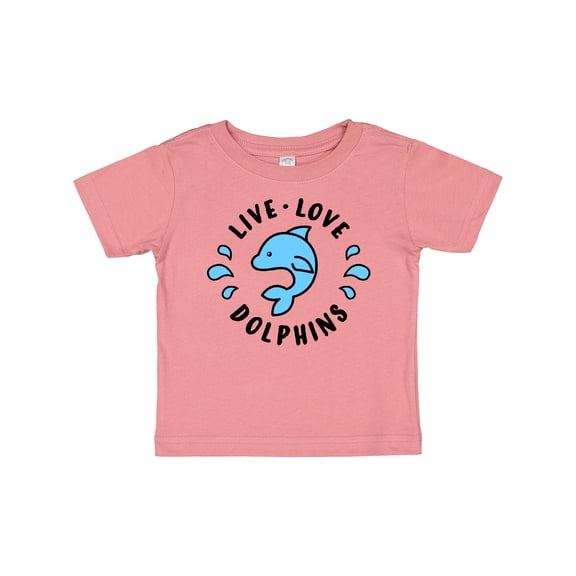 Inktastic Live Love Dolphins Boys or Girls Baby T-Shirt