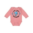 thumbnail image 1 of Inktastic Live Love Dolphins Boys or Girls Long Sleeve Baby Bodysuit, 1 of 5