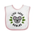 thumbnail image 1 of Inktastic Live Love Koalas Boys or Girls Baby Bib, 1 of 4