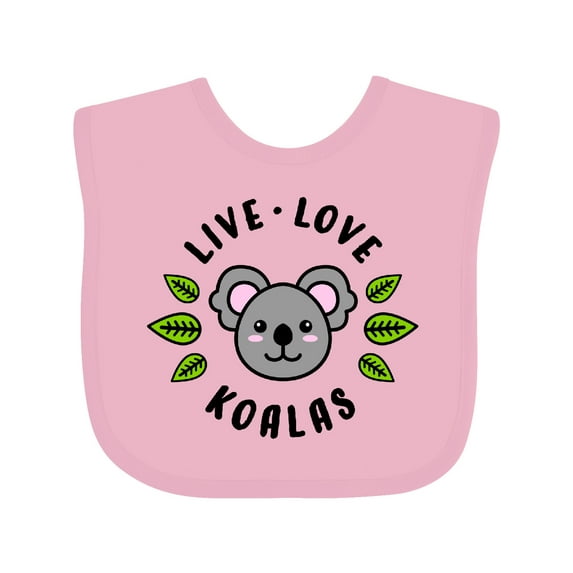 Inktastic Live Love Koalas Boys or Girls Baby Bib