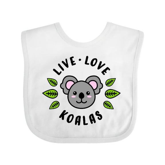 Inktastic Live Love Koalas Boys or Girls Baby Bib