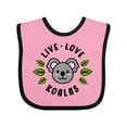 thumbnail image 1 of Inktastic Live Love Koalas Boys or Girls Baby Bib, 1 of 4