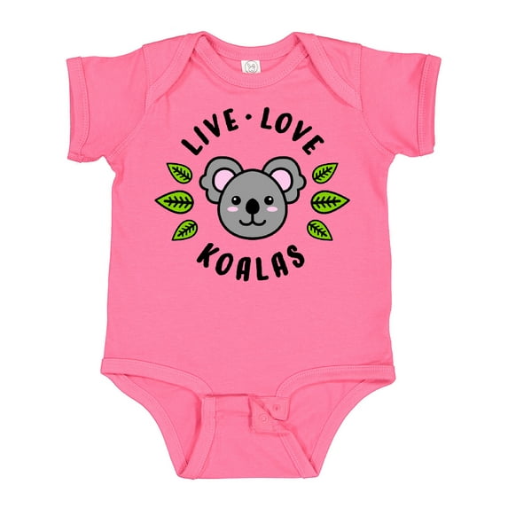 Inktastic Live Love Koalas Boys or Girls Baby Bodysuit