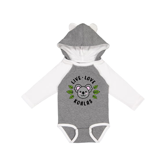 Inktastic Live Love Koalas Boys or Girls Long Sleeve Baby Bodysuit