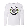 thumbnail image 1 of Inktastic Live Love Koalas Long Sleeve Youth T-Shirt, 1 of 5