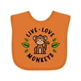 thumbnail image 1 of Inktastic Live Love Monkeys Boys or Girls Baby Bib, 1 of 4