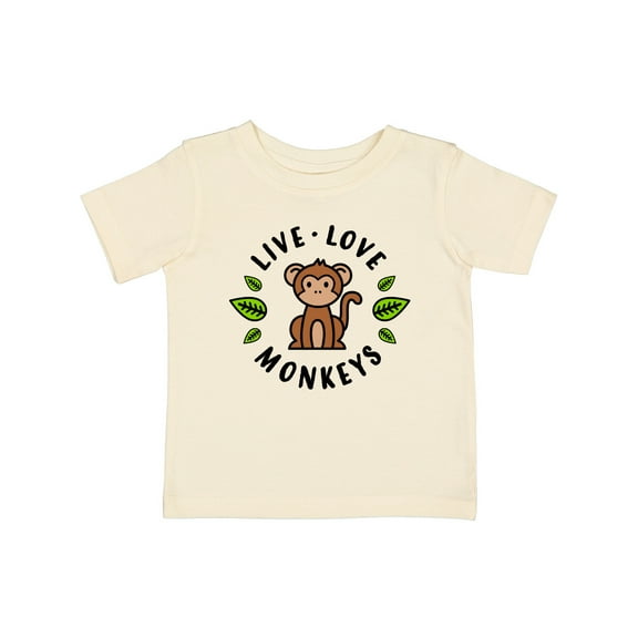 Inktastic Live Love Monkeys Boys or Girls Baby T-Shirt