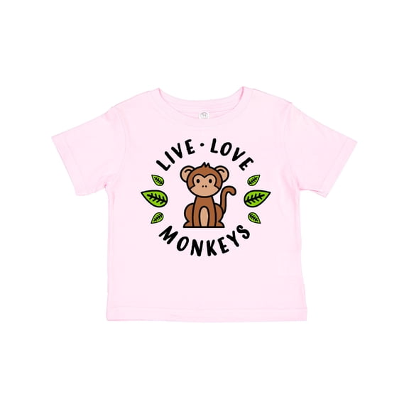 Inktastic Live Love Monkeys Boys or Girls Toddler T-Shirt