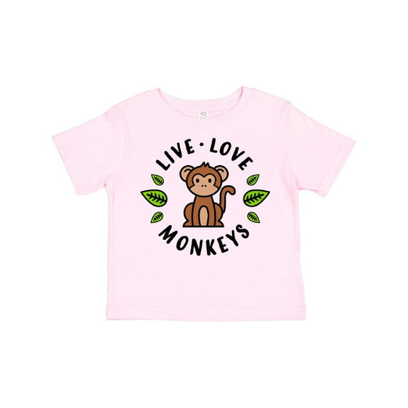Inktastic Live Love Monkeys Boys or Girls Toddler T-Shirt
