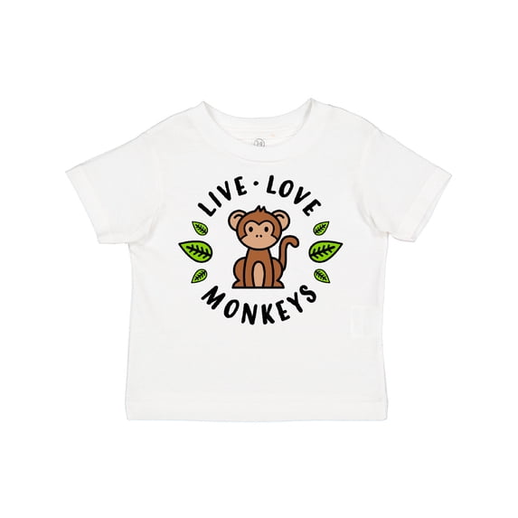 Inktastic Live Love Monkeys Boys or Girls Toddler T-Shirt