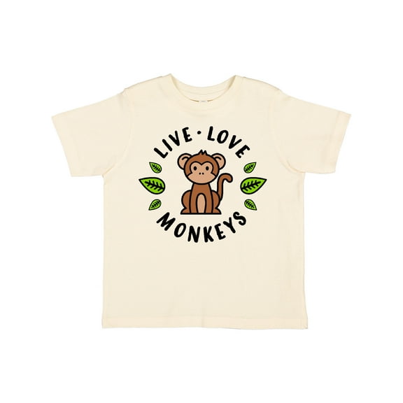 Inktastic Live Love Monkeys Boys or Girls Toddler T-Shirt