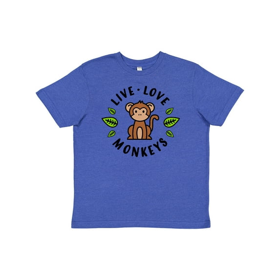 Inktastic Live Love Monkeys Youth T-Shirt