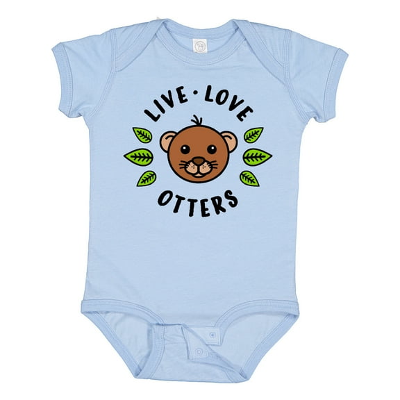 Inktastic Live Love Otters Boys or Girls Baby Bodysuit