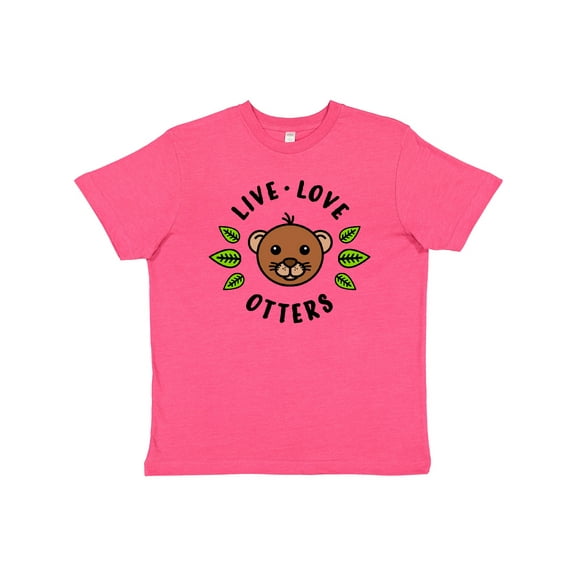 Inktastic Live Love Otters Youth T-Shirt