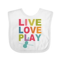 Inktastic Live Love Play Violin Girls Baby Bib