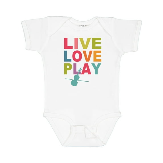 Inktastic Live Love Play Violin Girls Baby Bodysuit