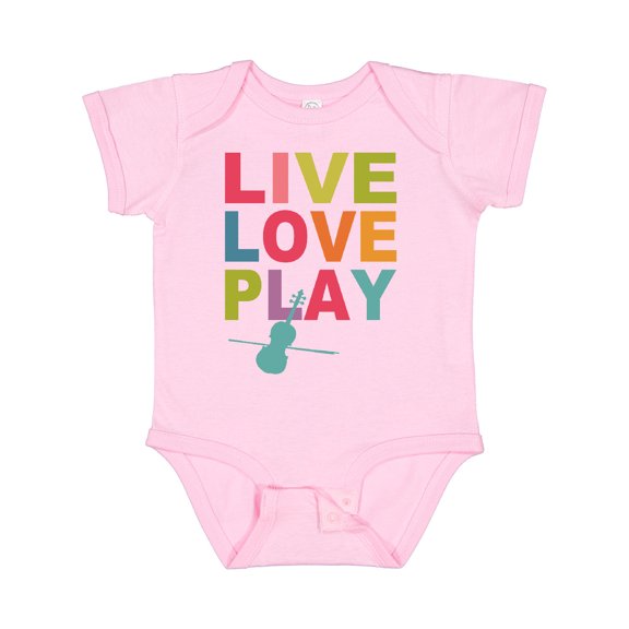 Inktastic Live Love Play Violin Girls Baby Bodysuit