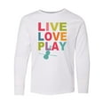 thumbnail image 1 of Inktastic Live Love Play Violin Long Sleeve Youth T-Shirt, 1 of 5