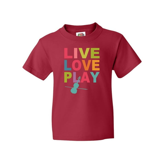 Inktastic Live Love Play Violin Youth T-Shirt