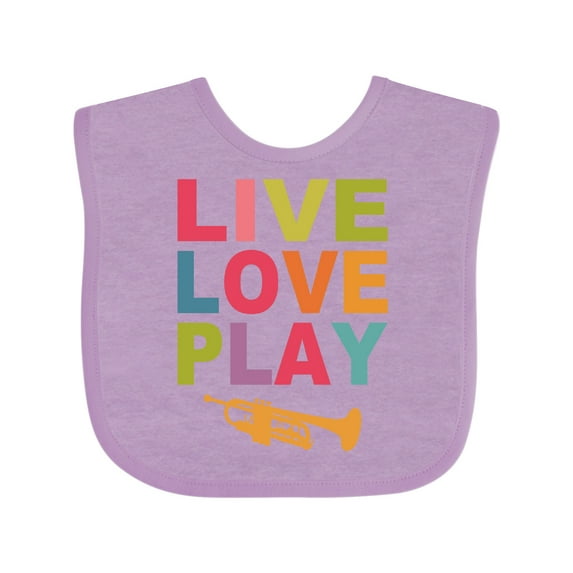 Inktastic Live Love Play the Trumpet Boys or Girls Baby Bib