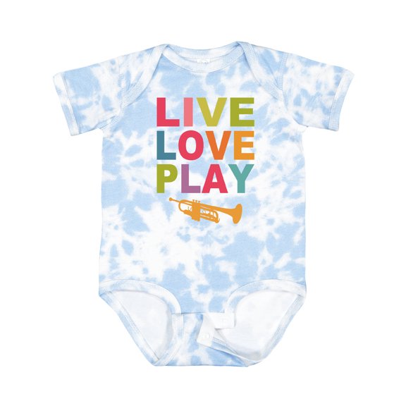 Inktastic Live Love Play the Trumpet Boys or Girls Baby Bodysuit