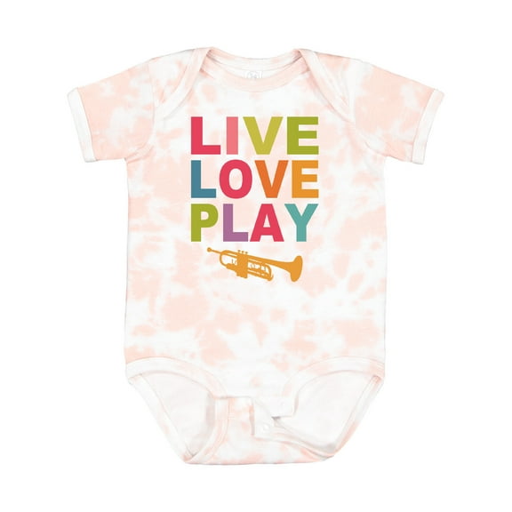 Inktastic Live Love Play the Trumpet Boys or Girls Baby Bodysuit