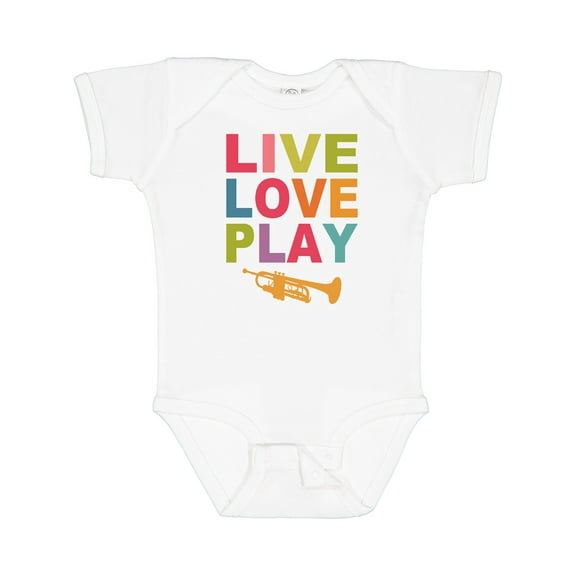 Inktastic Live Love Play the Trumpet Boys or Girls Baby Bodysuit