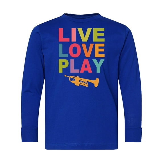 Inktastic Live Love Play the Trumpet Long Sleeve Youth T-Shirt