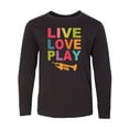 thumbnail image 1 of Inktastic Live Love Play the Trumpet Long Sleeve Youth T-Shirt, 1 of 5