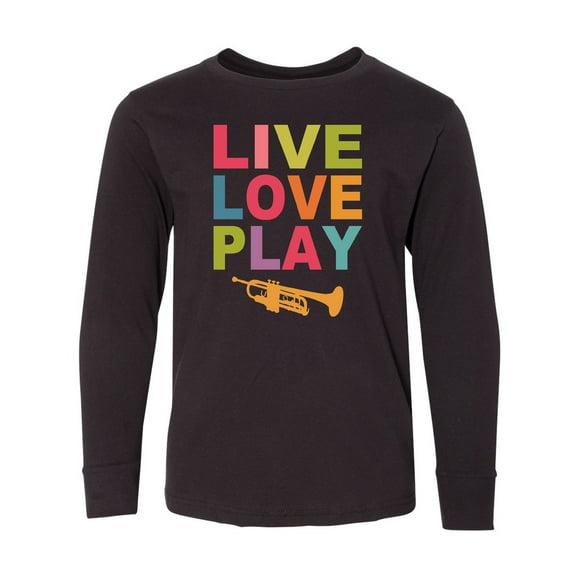 Inktastic Live Love Play the Trumpet Long Sleeve Youth T-Shirt