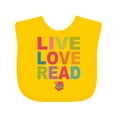 thumbnail image 1 of Inktastic Live Love Read Girls Baby Bib, 1 of 4