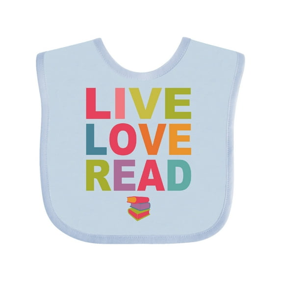 Inktastic Live Love Read Girls Baby Bib