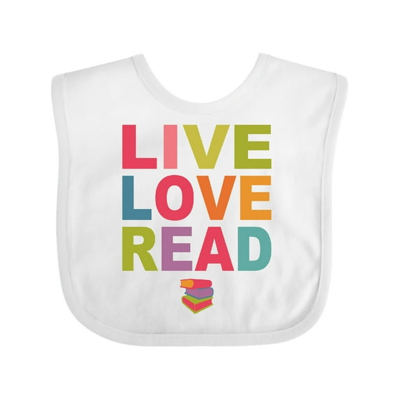 Inktastic Live Love Read Girls Baby Bib
