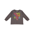 thumbnail image 1 of Inktastic Live Love Read Girls Long Sleeve Toddler T-Shirt, 1 of 5