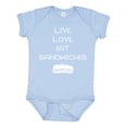 thumbnail image 1 of Inktastic Live Love Sandwiches Boys or Girls Baby Bodysuit, 1 of 5