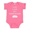 thumbnail image 1 of Inktastic Live Love Sandwiches Boys or Girls Baby Bodysuit, 1 of 5