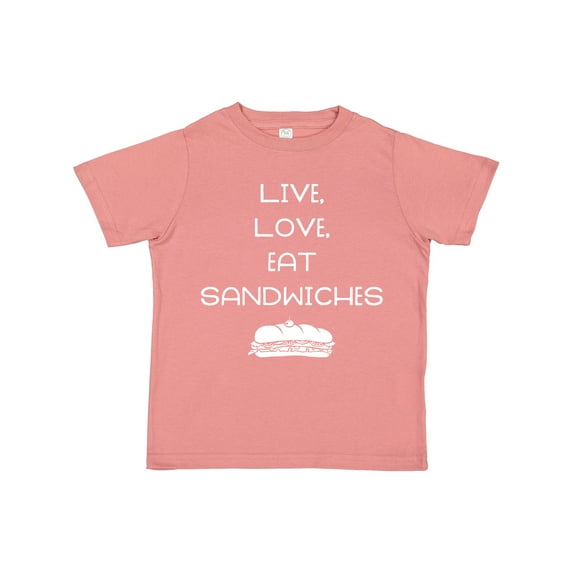 Inktastic Live Love Sandwiches Boys or Girls Toddler T-Shirt