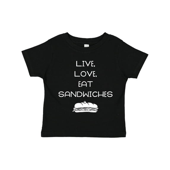 Inktastic Live Love Sandwiches Boys or Girls Toddler T-Shirt