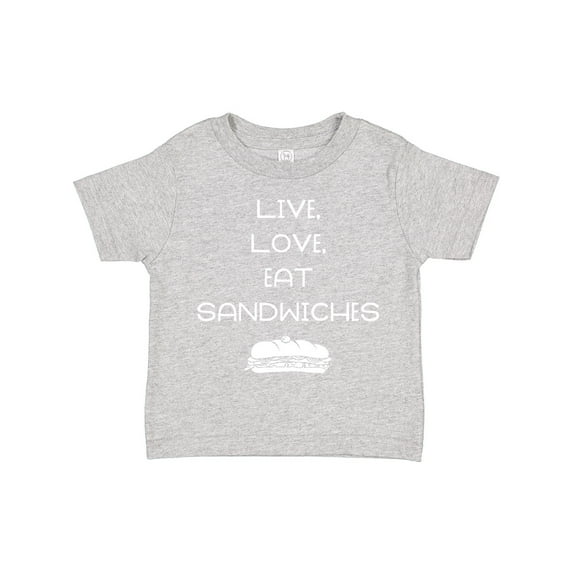 Inktastic Live Love Sandwiches Boys or Girls Toddler T-Shirt