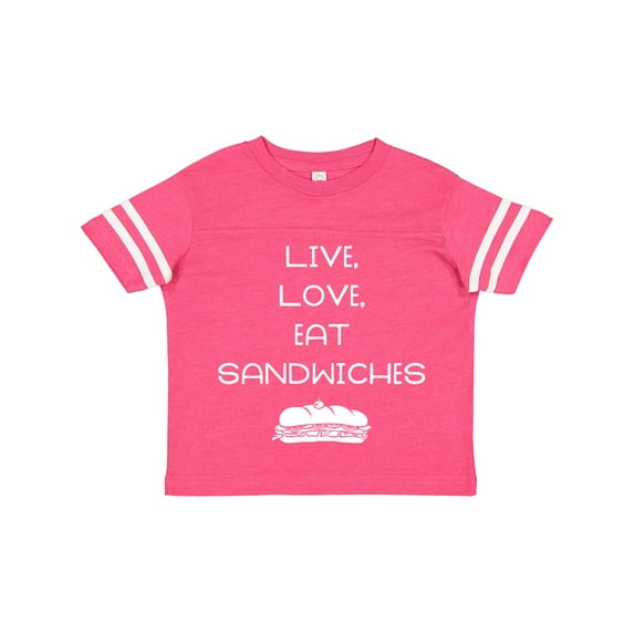 Inktastic Live Love Sandwiches Boys or Girls Toddler T-Shirt